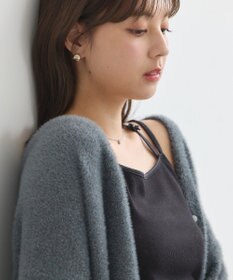 earth music&ecology ミニラメシャギーカーディガン