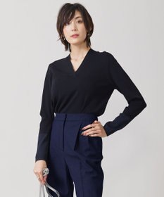 ICB 【WEB限定カラーあり・洗える】 シンセティックフルニードル Vネックプルオーバー