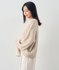 earth music&ecology ミニラメシャギーカーディガン