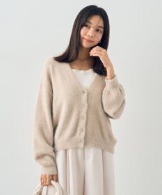 earth music&ecology ミニラメシャギーカーディガン