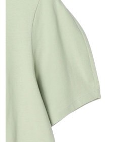 earth music&ecology フォルムスリーブ刺繍ロゴＴＥＥ