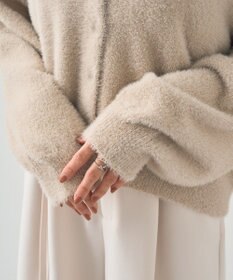 earth music&ecology ミニラメシャギーカーディガン