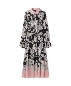 GRACE CONTINENTAL ボタニカルドレープワンピース