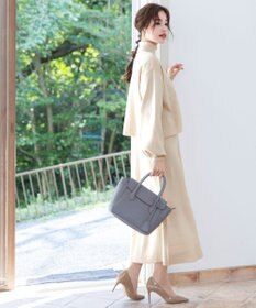 Tiaclasse 【洗える】大人上品なニットカーデ＋ワンピースセット