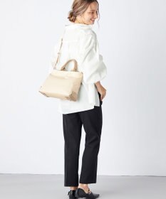 LA BAGAGERIE ツイルナイロン×エナメル 2WAYトートバッグ Sサイズ