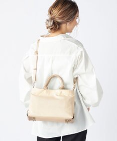 LA BAGAGERIE ツイルナイロン×エナメル 2WAYトートバッグ Sサイズ