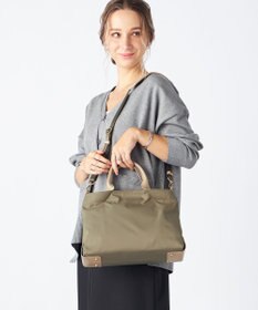 LA BAGAGERIE ツイルナイロン×エナメル 2WAYトートバッグ Sサイズ
