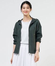 J.PRESS LADIES 【冷房対策に】ラッセルレース パーカー グレー系