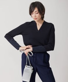 ICB 【WEB限定カラーあり・洗える】 シンセティックフルニードル Vネックプルオーバー