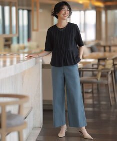 J.PRESS LADIES S シアードライトリコット フレアタック カットソー