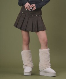 WEGO スタッズデザインプリーツスカパン