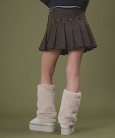 WEGO スタッズデザインプリーツスカパン