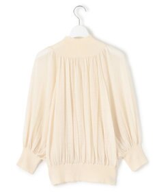 23区 【洗える】シアーギャザー ハイネック ニット