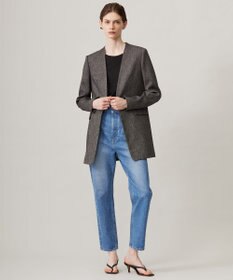 ICB ミックスヤーンツイード ノーカラージャケット