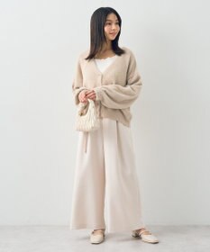 earth music&ecology ミニラメシャギーカーディガン