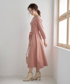 Tiaclasse 【洗える】パフ袖ニットワンピース