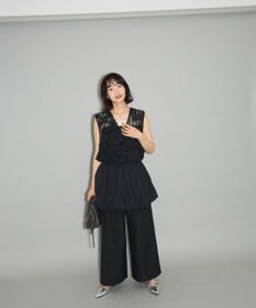 Green Parks テープ刺繍レースベスト