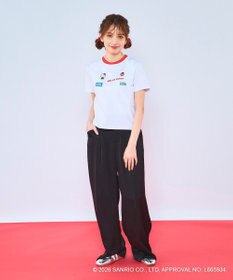 OP／FILA 【Ocean Pacific×ハローキティ】ワッペンリンガーチビTシャツ