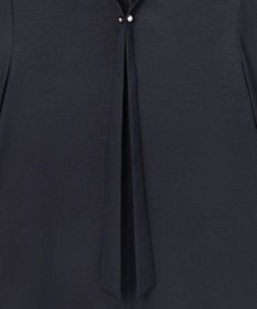 ICB 【先行予約】ストレッチシルキーツイル タイブラウス