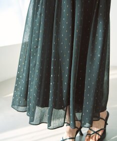 UNFILO ラメリンクルシフォン スカート