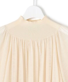 23区 【洗える】シアーギャザー ハイネック ニット