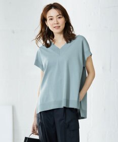 ICB 【洗える】 ガスコットンハイゲージ Vネックニット