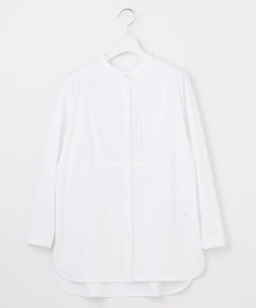 J.PRESS LADIES L シャツジャージー バンドカラー カットソー