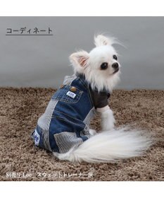 PET PARADISE Ｌｅｅ パッチワーク オーバーオール パンツつなぎ【小型犬】