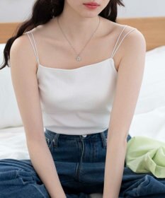 WEGO 【カップ付き】なちゅ盛れカップイン2ストラップキャミ