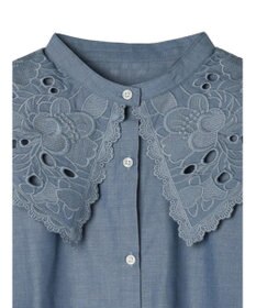 earth music&ecology ２ｗａｙ刺繍衿ブラウス