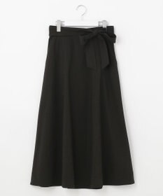 自由区 【洗える・ストレッチ素材】リネンヴィスコースストレッチ フレアスカート