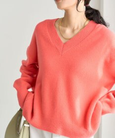 UNFILO ウールカシミヤ Vネックニット