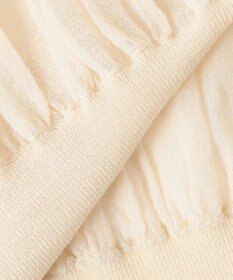 23区 【洗える】シアーギャザー ハイネック ニット