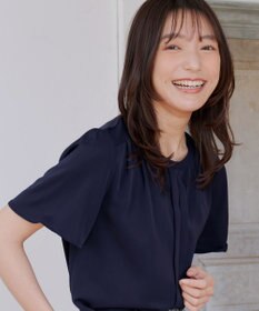 Tiaclasse 【2WAY・接触冷感・洗える】ノーカラーブラウス