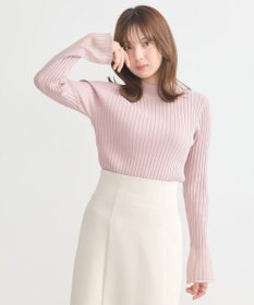 earth music&ecology シアースリーブリブハイネックプルオーバー