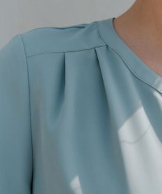 Tiaclasse 【2WAY・接触冷感・洗える】ノーカラーブラウス