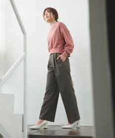 Feroux 【洗える】サイドオープンスラックス パンツ