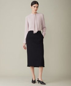 ICB 【WEB限定カラーあり・速乾・洗える】BackSatinAmunzen スカーフタイブラウス