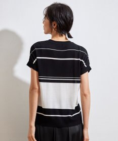 自由区 L 【WEB限定・洗える】ニットソーボーダー トップス