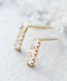Phoebe 【K10】ストーンバーピアス ゴールド