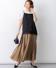 23区 L 【先行予約】サテンレースキャミソール