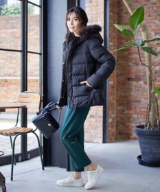 ANY 【洗える】スムースタッチ ショート丈ダウンコート