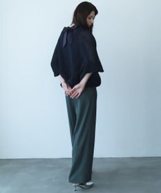 自由区 【カトリエムブーケ】Texture formeバックリボンディテールプルオーバー