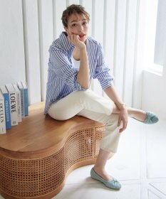 Tiaclasse 【小倉優子さん着用】リボンニットフラットパンプス