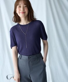 ANY 【2SET】ニットツインセット（半袖ニット＋Vネックカーデ）