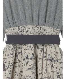 Green Parks ・ＥＬＥＮＣＡＲＥ　ＤＵＥ　リブ×フラワーキリカエワンピ