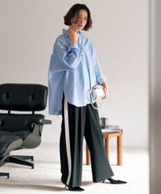 UNFILO 【セットアップ着用可】マイビューティ 側章ワイドパンツ