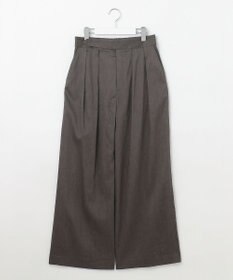 自由区 【セットアップ対応・洗える】リネンビスコースストレッチワイド パンツ