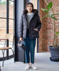 ANY 【洗える】スムースタッチ ショート丈ダウンコート