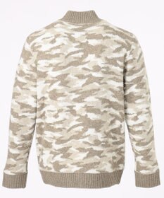 JOSEPH ABBOUD MOUNTAIN 【UNISEX】ラムウール×モールカモフラ フルZIPニット